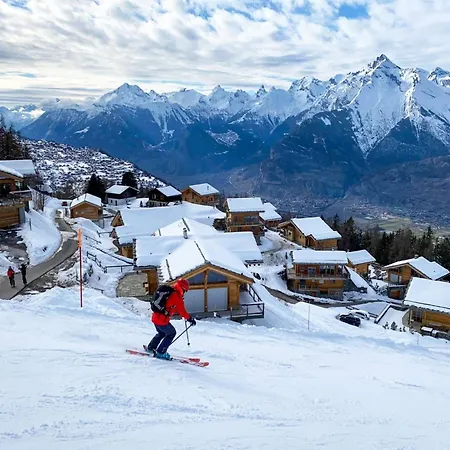 In With Mountain Views Chalet Veysonnaz