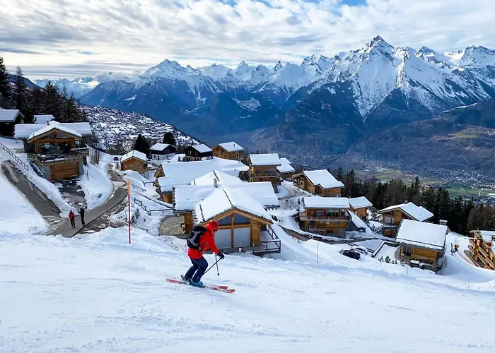 In With Mountain Views Chalet Veysonnaz